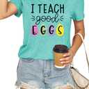 2026 Happy Easter Shirts for Women Funny Bunny Carrots Graphic Shirt Easter Tee Tops