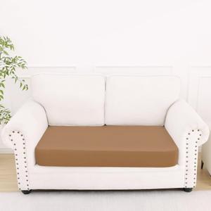 Smiry Printed Couch Cushion Covers, Stretch Soft Couch Covers for Sofa, Washable Non-Slip Sofa Slipcover Furniture Protector for Indoor and Outdoor (Medium, Camel)