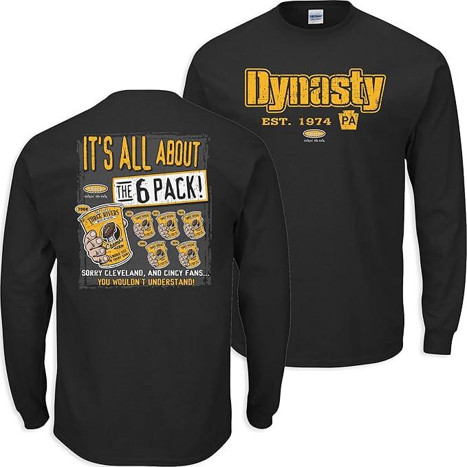 Pittsburgh Football Fans. Dynasty EST. 1974 Black (XL)