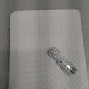 Travel Makeup Mirror with Lights, Portable Lighted Vanity Mirror with 100 LED, Rechargeable, Foldable for Tabletop, 11.9 inches, White