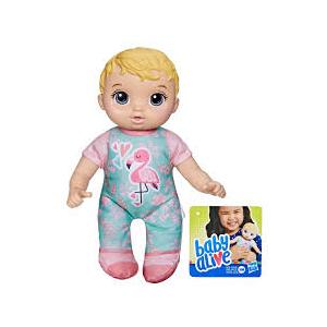 Baby Alive Cute ‘n Cuddly Baby Doll, 9.5-Inch First Baby Doll for Kids Toddlers 18 Months and Up, Soft Body Washable Toy, Blonde Hair