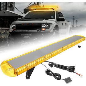 ASPL 53 inch 260 LED Low Profile Rooftop Strobe Lights Bar High Intensity Emergency Warning Flashing Beacon Snow Plow Light Traffic Advisor Car Hazard Construction Roof Lights Bars (Amber)