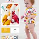 EASWEET Baby Boy Romper Soft Bamboo-derived Viscose Short Sleeve Baby Boy Bodysuit, Beach Travel, 12-18 Months