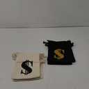 Shihanee 12 Pcs 9 x 6.3 Inches Canvas Money Bag with Drawstring Closure Costume Money Bag Pouch Dollar Sign Carrying Sack Prop for Party favor Bank Robber Pirate Cowboy Cosplay Theme Party
