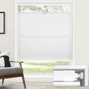 Lazblinds No Drill TDBU Cellular Shades, 48" W x 64" H, White
