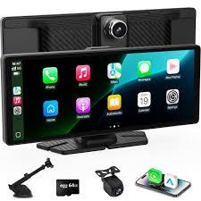 Carplay Screen for Car,10.26 inch Portable Car Play & Android Auto Touch Screen,4K Front & 1080P Rear Backup Camera Car Stereo,Loop Recording,Voice Control,Mirror Link,AUX for All Vehicles Carplay Screen for Car,10.26 inch Portable Car Play & Android Auto Touch Screen,4K Front & 1080P Rear Backup Camera Car Stereo,Loop Recording,Voice Control,Mirror Link,AUX for All Vehicles