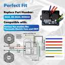 12V/24V Digital Electric Radiator Fan Controller Switch Kit with Adjustable Temperature Range (104-230F), LED Real-Time Display, Thermatic Dual Fan Relay Kit for Automotive Systems (Part #0444)