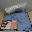 MUXHOMO 7 Pieces Queen Comforter Set, Soft Bed in a Bag Queen Size, All Season Bedding Set with Comforter, Flat Sheet, Fitted Sheet, Pillowcases & Shams, Greyish Blue