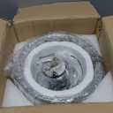 BUXVRCS Semi Flush Mount Modern Chandelier, Crystal Ceiling Light Fixture, Small Close to Ceiling Light for Living Room, Bedroom, Hallway, Bathroom, Kitchen, Entryway (Silver)