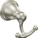 Moen YB2203BN Brantford Traditional Double Robe or Towel Hook for Kitchen or Bathroom, Brushed Nickel