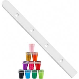 Ziliny 4 Person Ski Board 57'' x 3.9'', 50 Plastic Glasses, White