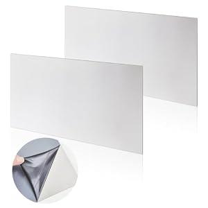 MorningRo 430 Stainless Steel Sheet Metal 24 x 12 Inches 24GA Metal Plates Panel #4 Brushed Finish Magnetic Mount Board Wall Food Truck Restaurant Kitchen Floor Trailer Garage Gym(2 Pack)