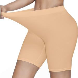 SIMIYA Women's Slip Shorts for Under Dresses, Seamless Smooth Comfortable Stretch Yoga & Bike Shorts, XL