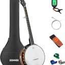 Donner Banjo Full Size 5 String Tenor Banjolele Guitar with Banjo Kit
Tuner Gig Bag, Stringed Musical Instruments for Adult Beginner，DBJ-200