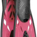 Cressi Adult Adjustable Snorkeling Fins with Ultra Resistant Buckles, Very Light, Ideal for Traveling - Tonga: Designed in Italy, Pink, S/M 