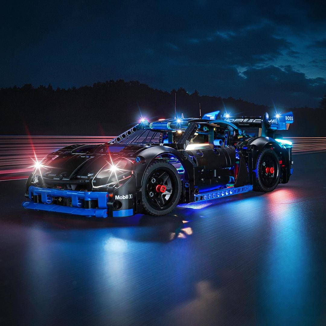BRICKSHINING LED Lighting Compatible with Lego Porsche GT4 e-Performance Race Car 42176, Light Kit Compatible with Lego 42176, Giving Light to Model, NOT Included The Model Set(18 Key RC Version)