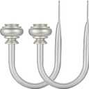 Curtain Holdbacks 2pcs, Metal Curtains Tiebacks for Drapes Window Home Decoration, Matte Sliver