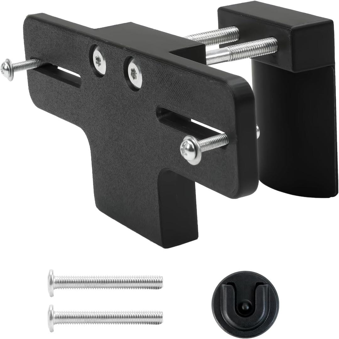 Cup Holder RadioMount (with CB Mic Holder) - Clamping Mount, CB Radio Mounting Brackets, GPS Vehicle Mounts Fit for CB Pro Satellite Radio & All Universal 2 Hole fit AMPS Pattern mounting Device