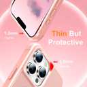 ZHOGTNEG for iPhone 16 pro max case, Built-in Metal Stand and Ring Holder, Magsafe Compatible, Military Grade Protection, Shockproof, Men's and Women's use - Pink