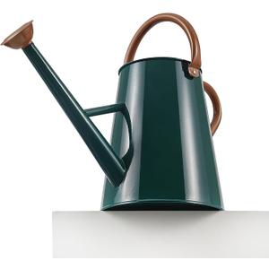Metal Watering Can with Removable Spout, 1.5 Gallon Large Watering Cans for Plants, Galvanized Steel Gardening Water Can for Indoor & Outdoor Use, Watering Pot with Ergonomic Movable Handle(Green)