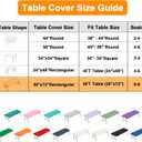 BDDC 2 Pack Rectangle Fitted Table Covers for 6 Foot Tables – 30" x 72" Stretchy Spandex Ivory Table Cloth, Washable & Wrinkle-Resistant Tablecloth for Indoor/Outdoor Picnics, Patios & Events, Rectangular 30" x 72"