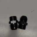 EVIL ENERGY 12AN Male Flare to 3/4" NPT Pipe Fitting Adapter Straight Aluminum Black 2pcs