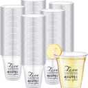Dandat Disposable Wedding Plastic Cups Bulk 10oz Wedding Reception Cup Disposable Clear Plastic Glasses for Reception Supplies Bridal Shower Anniversary Birthday Party(200 Pack,Love Laughter)