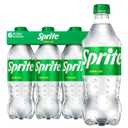 Sprite Lemon-Lime Caffeine Free Soda Soft Drink Bottles, 16.9 fl oz, 6 Pack (EXP 10/20/26)