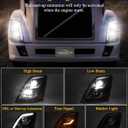 Partsam LED Headlights Assembly Compatible with VNL VN 2004-2017, DOT Approved with Start Animation High/Low Beam Sequential Turn Signal DRL Marker Lights, IP67 6500K