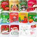 90shine 54Pcs Christmas Coloring Books for Kids Bulk: Xmas Stockings Goodie Bags Stuffers Winter Party Favors Gifts Holiday Class Activity Supplies