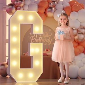 Marquee Light Up Letter G: Large 4FT Marquee Letters for Party Decoration, Alphabet Sign for Birthday Marry Me Wedding Engagement Graduation Decor, Assembly Needed