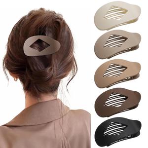 5 Pack Flat Hair Clips for Women - Large Matte Flat Claw Clips, French No Crease Duckbill Hair Clips for Thick Thin Hair Strong Hold No Slip Hair Accessories for Women
