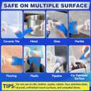 Adhesive Remover, 300ml Sticker Remover Spray with Plastic Scraper, Glue Remover for Windows, Glass, Plastic, Carpet, Rapidly Removes Stickers, Glue, Tape, Residue, Labels Remover, Car Sticker Remover
