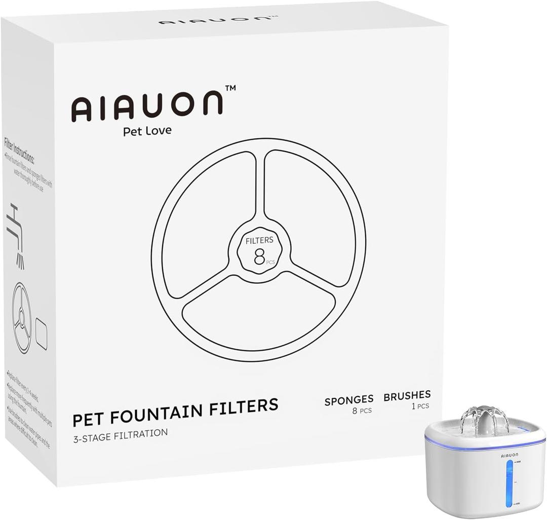 Cat Water Fountain,84oz/2.5L pet Fountain-Replacement Filter