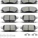 D1210 D1354 8pcs Ceramic Front Rear Brake Pads Set With Clips Fit For 2009-2010 Pontiac Vibe,For 2008-2015 Scion xB,For 2009-2019 Toyota Corolla,For 2009-2014 Toyota Matrix