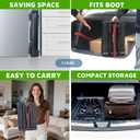 ZHJINGYU Folding Hand Truck Cart, Heavy Duty Trolley 220lbs Capacity, Folding Luggage Cart, Collapsible Wheels, Extended Handle Portable Dolly Cart for Moving, Airport, Office, Carrying Home