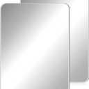 Blulu 2 Pcs Magnetic Locker Mirror Small Real Glass School Rectangular Locker Magnetic Makeup Mirror for Bathroom Household Refrigerator Cabinet(12 x 16 Inches)