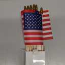 12 Pack Small American Flags on Stick Small US Flags/Mini American Flags for Outside 4x6 Inch American Hand Held Stick Flags with Kid-Safe Spear Top, Patriotic Veterans Day Decorations, 4th of July Decorations