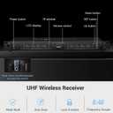 Phenyx Pro Wireless Microphone System, 8-Channel Wireless Mic, w/ 8 Handheld Dynamic Microphones, Auto Scan,8x40 UHF Frequencies, 328ft Range, Mics for Singing,Church, Karaoke(PTU-6000-8H)