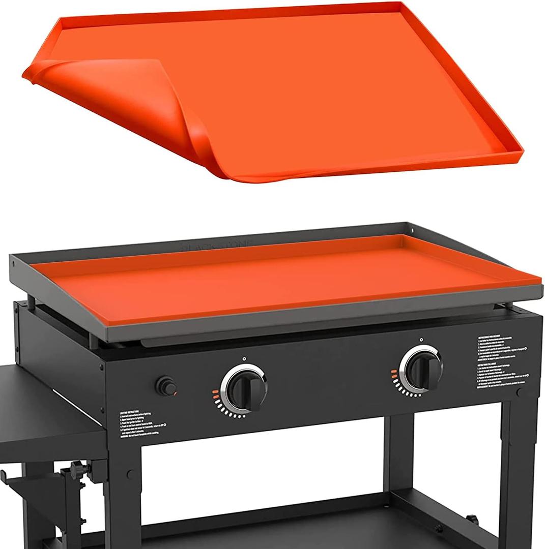 28" Silicone Griddle Mat for Blackstone 28 Inch Grill, Heavy Duty Food Grade Silicone Griddle Cover, Protect Your Grill from Dirt & Rust All Year Round