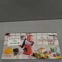 Geedel Rotary Cheese Grater, Kitchen Mandoline Vegetable Slicer with 3 Interchangeable Blades, Easy to Clean Grater for Fruit, Vegetables, Nuts (Red)