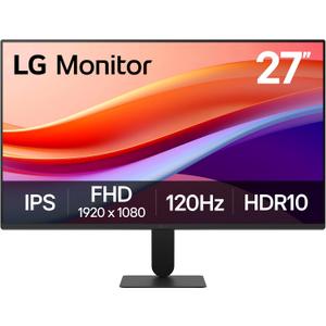 LG 27U411A-B 27-inch Full HD (1920 x 1080) IPS Computer Monitor, 120Hz, HDR10, Reader Mode, Flicker Safe, HDMI, Slim Stand Base, Black