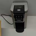 K Cup Coffee Maker, Hot & Iced Coffee Maker for K Cup and Grounds, 6-14 Oz Brew Sizes, 50oz Removable Tank, Single Cup Coffee Maker with Descaling Reminder, Stainless Steel, Black