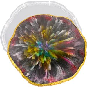 Actvty Resin Tray Molds, Round Tray Molds for Epoxy Resin, Large Silicone Tray Mold for Resin Casting, DIY Resin Crafts, Jewelry Tray, Home Decoration