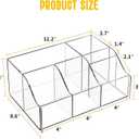 Upitry Acrylic Coffee Bar Organizer Station - Multiple Compartments - Kitchen Bar Tools Storage Rack - Beverage Station Organizer for Coffee Creamer Syrup