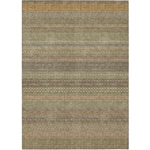 Addison Rugs Chantille ACN527 Brown 5' x 7'6 Indoor Outdoor Area Rug, Stain Resistant, Machine Washable, Non Shedding, Bedroom, Living Room, Dining Room, Kitchen Rug