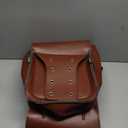 SENQI Retro Bicycle Rack Bag Leather Rear Rack Bike Bags Robust Rear Seatpost Bag for Retro Bicycle Saddle Rack Accessories (Brown)