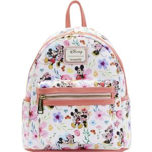 Loungefly Disney Mickey Minnie Mouse Mini Backpack Handbag AOP Floral