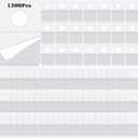 1500 Pieces Clear Slot Hole Hang Tags Self Adhesive Hanging Tabs Plastic Retail Hang Tabs Clear Tabs Adhesive Sticker Hanger for Store Display (Round Hole,1 x 1.5 Inch)