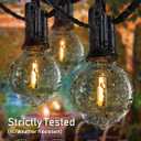 Brightown (2 Pack Outdoor String Lights - Globe Patio Lights 30 Ft with 30 G40 Shatterproof Bulbs, Waterproof Connectable Commercial Hanging Light for Backyard Bistro Porch Cafe Deck